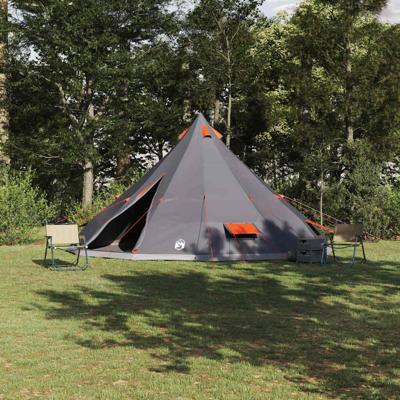 Familie Tipi Tent met dak Grijs en Oranje 560 x 560 x 300 cm