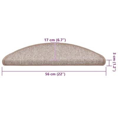 Trapmatten 30 st 56x17x3 cm lichtbruin