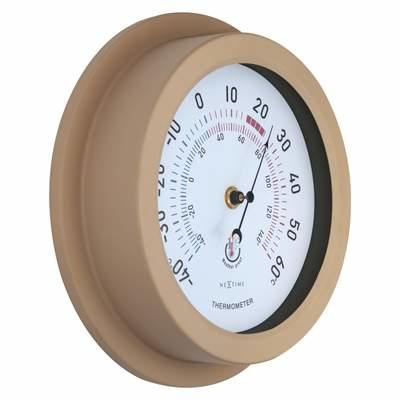 NeXtime NE-4302BR Buitenthermometer 22CM Metaal Bruine Lily