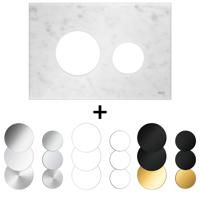 Drukplaat Front En Toetsen TECE Loop Voor WC-Bediening Marmer Wit - thumbnail