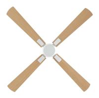 CasaFan ECO NEO III 132 WE-AH/BU WiFi Flügel Ahorn/Buche Plafondventilator 27 W (Ø x h) 132 cm x 360 mm Wit Met afstandsbediening, Timer, Met wintermodus, - thumbnail