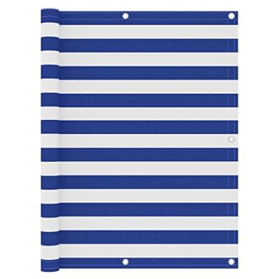 VidaXL Balkonscherm 120x300 cm oxford stof wit en blauw