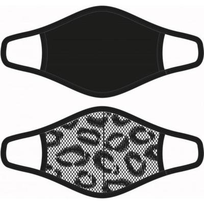 Beeren mondkapjes Lace dames Oeko Tex 100 2 stuks zwart