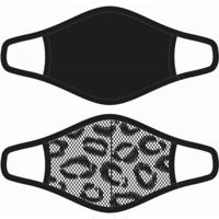 Beeren mondkapjes Lace dames Oeko Tex 100 2 stuks zwart - thumbnail