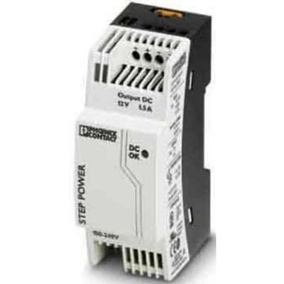 Phoenix Contact STEP-PS/1AC/12DC/1.5/FL DIN-rail netvoeding 12 V/DC 1.65 A 18 W Aantal uitgangen:1 x Inhoud 1 stuk(s) Phoenix Contact STEP-PS/1AC/12DC/1.5/FL DIN-rail netvoeding 12 V/DC 1.65 A 18 W Aantal uitgangen:1 x Inhoud 1 stuk(s)