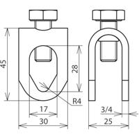 DEHN FSK 8.10 16 SKM10X25 V2A Stangklem 1 stuk(s) - thumbnail