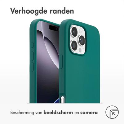 Accezz Liquid Silicone Backcover met MagSafe voor Apple iPhone 16 Pro Max Telefoonhoesje Groen Accezz Liquid Silicone Backcover met MagSafe voor Apple iPhone 16 Pro Max Telefoonhoesje Groen