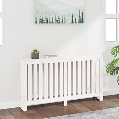 VidaXL Radiatorombouw 153x19x84 cm massief grenenhout wit