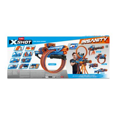Zuru x-shot insanity mad mega barrel blaster 72 darts