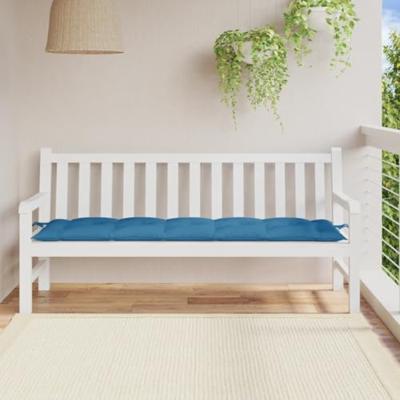 VidaXL Tuinbankkussen 180x50x7 cm stof gemêleerd blauw VidaXL Tuinbankkussen 180x50x7 cm stof gemêleerd blauw