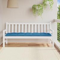 Tuinbankkussen 180x50x7 cm stof gemleerd blauw - thumbnail