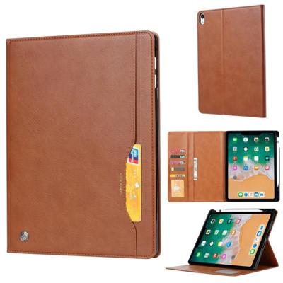 Knead huidtextuur horizontale Flip lederen case voor iPad Pro 12 9 inch 2018 met foto frame & houder & kaartsleuven & portemonnee & pen sleuf (bruin)