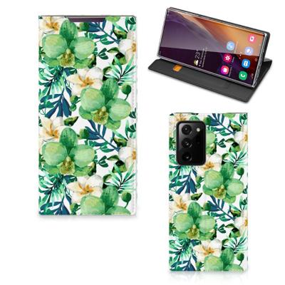Samsung Galaxy Note 20 Ultra Smart Cover Orchidee Groen Samsung Galaxy Note 20 Ultra Smart Cover Orchidee Groen