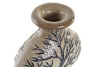 Vaas DKD Home Decor Boomstructuur Kristal Zwart Beige Terra cotta (30 x 15 x 33,5 cm) - thumbnail