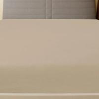 Hoeslakens jersey 2 st 100x200 cm katoen taupe - thumbnail