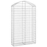VidaXL Schanskorf gewelfd 100x30x160/180 cm gegalvaniseerd ijzer - thumbnail