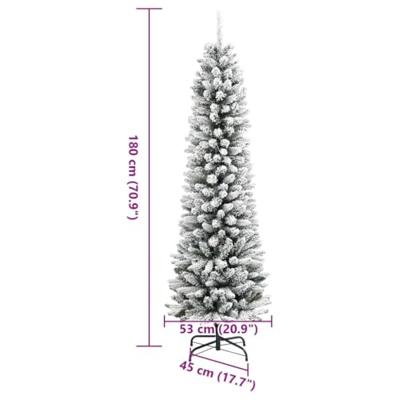 VidaXL Kunstkerstboom met sneeuw smal 180 cm pvc en pe VidaXL Kunstkerstboom met sneeuw smal 180 cm pvc en pe