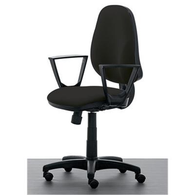 Linea Fabbrica Tiger 01 Zwart/Zwart Bureaustoel met Armleuning Linea Fabbrica Tiger 01 Zwart/Zwart Bureaustoel met Armleuning