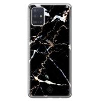 Samsung Galaxy A51 siliconen hoesje - Marmer zwart - thumbnail