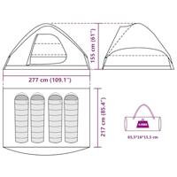 VidaXL Koepeltent 4-persoons waterdicht olijfgroen - thumbnail