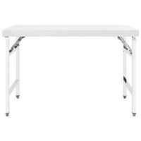 Keukenwerktafel inklapbaar 120x60x80 cm roestvrij staal - thumbnail
