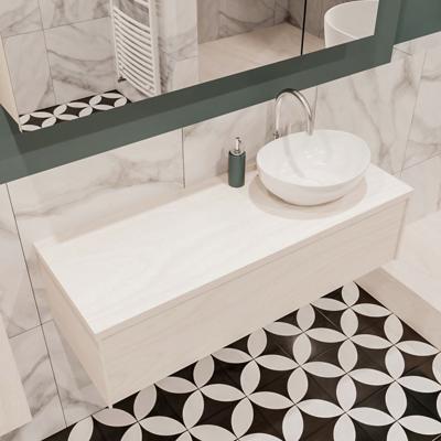 Mondiaz Lush Barco badmeubel underlayment 120 cm 1 lade mdf 1 waskom rechts 1 kraangat Mondiaz Lush Barco badmeubel underlayment 120 cm 1 lade mdf 1 waskom rechts 1 kraangat