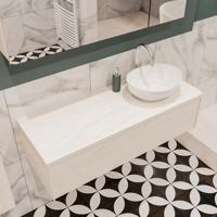 Mondiaz Lush Barco badmeubel underlayment 120 cm 1 lade mdf 1 waskom rechts 1 kraangat - thumbnail