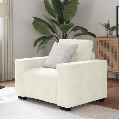 Sofastoel Crme 60 cm Fluweel