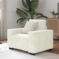 Sofastoel Crme 60 cm Fluweel - thumbnail