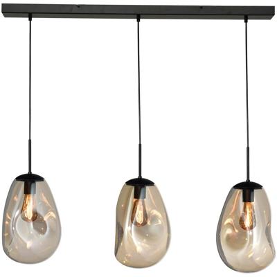 Masterlight Glazen hanglampLava 3x goud glas Ø 22,5cm - 2761-05-100-3-02-60