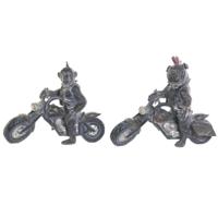 Decoratieve figuren Home ESPRIT Donker grijs Motorrijder 24 x 15 x 29 cm (2 Stuks) - thumbnail