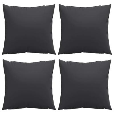 Bankkussens 4 st 40x40 cm stof zwart
