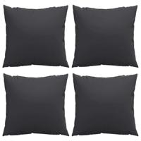 Bankkussens 4 st 40x40 cm stof zwart - thumbnail
