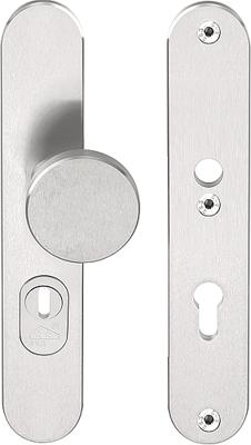 Formani Basics LB60-50KT massieve veiligheidsschilden met kerntrekbeveiliging knop/kruk SKG*** PC72 - PVD mat RVS