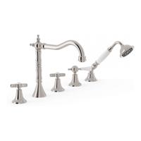 Badrandkraan Tres Clasic Mengkraan Incl. Omstelknop en Handdouche RVS Tres - thumbnail