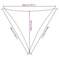 Zonnezeil 3x3x3 m 100% polyester oxford lichtgrijs - thumbnail