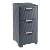 Curver ladekast style 3x14 l antracietkleurig - thumbnail