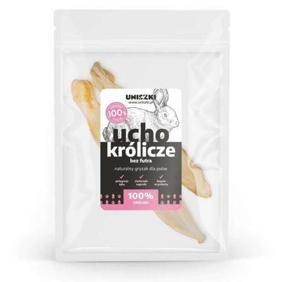 UNISZKI Konijnenoor zonder vacht - hondensnack - 2 stuks