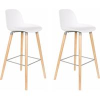 Zuiver Albert Kuip Barkruk 75 cm Wit - Set van 2 - thumbnail