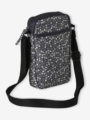 Meisjestasje met bloemenprint grijs, bedrukt Meisjestasje met bloemenprint grijs, bedrukt