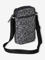 Meisjestasje met bloemenprint grijs, bedrukt - thumbnail