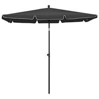 Parasol met paal 210x140 cm antracietkleurig - thumbnail