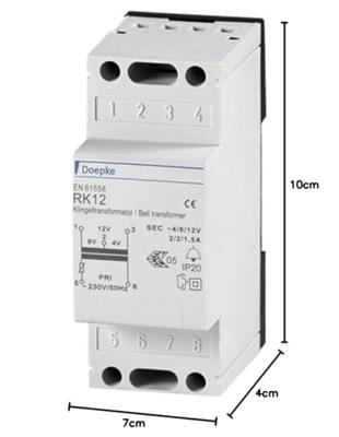 Doepke 09980033 Beltransformator 4 V, 8 V, 12 V 2 A