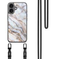iPhone 16 hoesje met zwart koord - Marble dream - thumbnail