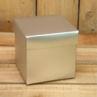 Bonbon doosjes - Chocolade doosje - Zilver mat Kubus - 24 stuks