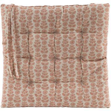 Zitkussen Elsie - zalmroze - 40x40x5 cm