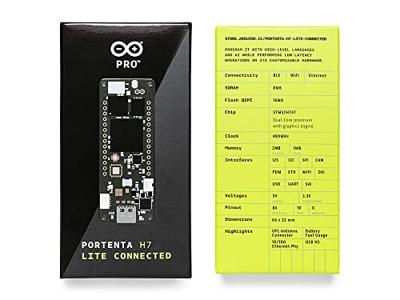Arduino ABX00046 Board Portenta H7 Lite Connected Portenta Arduino ABX00046 Board Portenta H7 Lite Connected Portenta