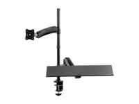 Monoprice Hoogte Klem voor bureau Articulating Keyboard + Monitor Stand (26 inch) Zwart - thumbnail