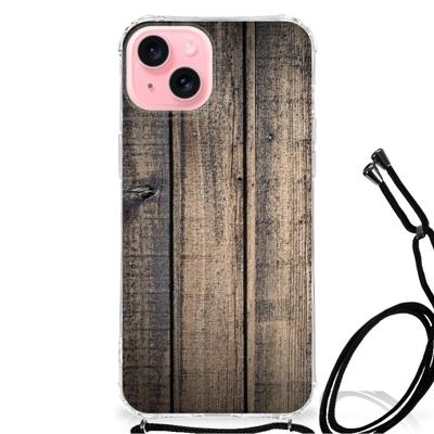 iPhone 15 Plus Stevig Telefoonhoesje Steigerhout iPhone 15 Plus Stevig Telefoonhoesje Steigerhout