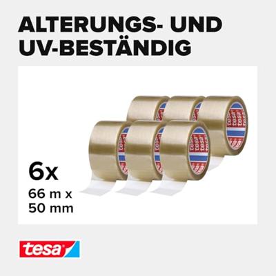 tesa tesapack PP 4195 04195-00000-04 Pakband tesapack 4195 Transparant (l x b) 66 m x 50 mm 6 stuk(s) tesa tesapack PP 4195 04195-00000-04 Pakband tesapack 4195 Transparant (l x b) 66 m x 50 mm 6 stuk(s)